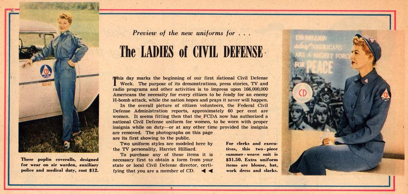 Illustration for article titled Duck and Cover Chic: The 1956 Uniform For the End of the World